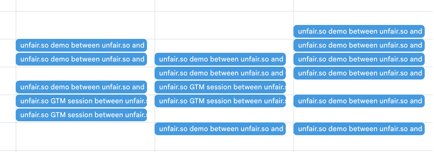 The calendar, two days after the post